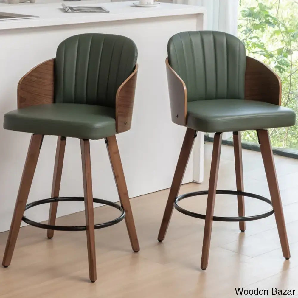 Ljubkaz Swivel 26’’ Counter And Bar Stool (Set Of 2)