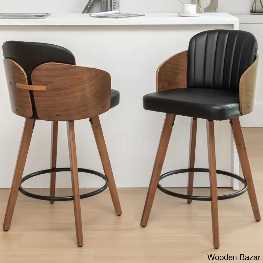 Ljubkaz Swivel 26’’ Counter And Bar Stool (Set Of 2)