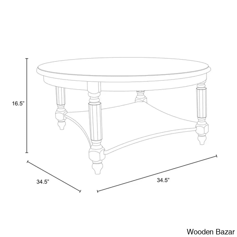 Locke Solid Wood Single Coffee And Center Table - Wooden Bazar