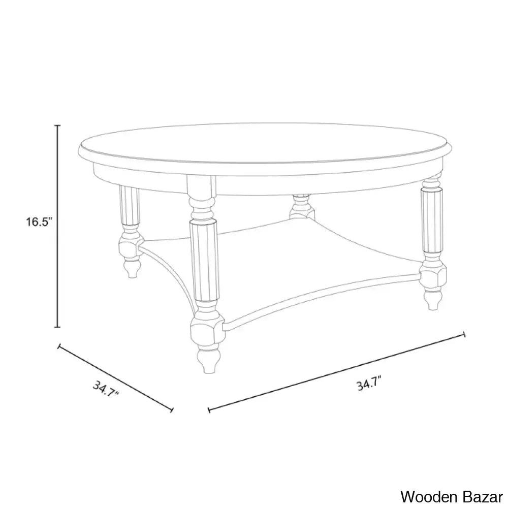 Locke Solid Wood Single Coffee And Center Table - Wooden Bazar