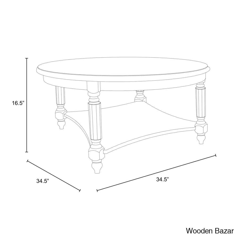 Locke Solid Wood Single Coffee And Center Table - Wooden Bazar