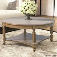 Locke Solid Wood Single Coffee And Center Table - Wooden Bazar Antique Oak