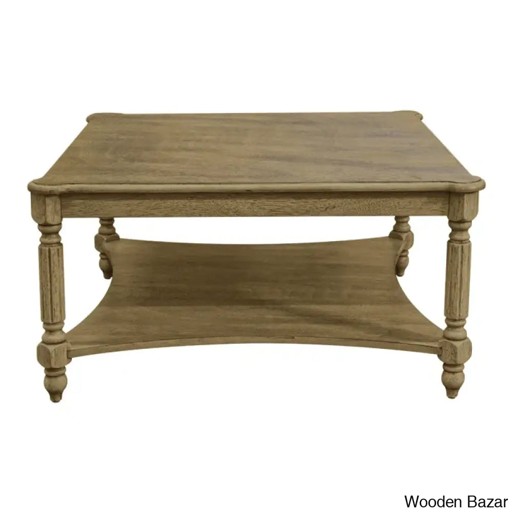 Locke Solid Wood Square Coffee And Center Table