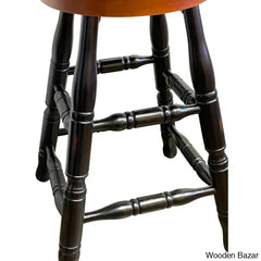 Lodak Swivel Solid Wood 24’’ Counter And Bar Stool