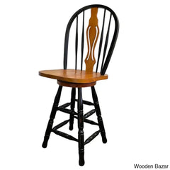 Lodak Swivel Solid Wood 24’’ Counter And Bar Stool