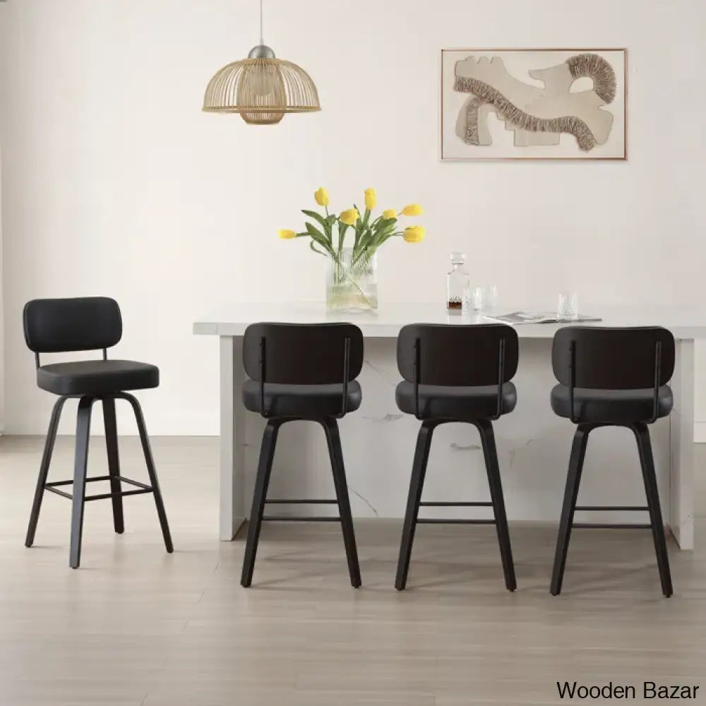 Loranzas Swivel Upholstered Counter & Bar Stool (Set Of 3)