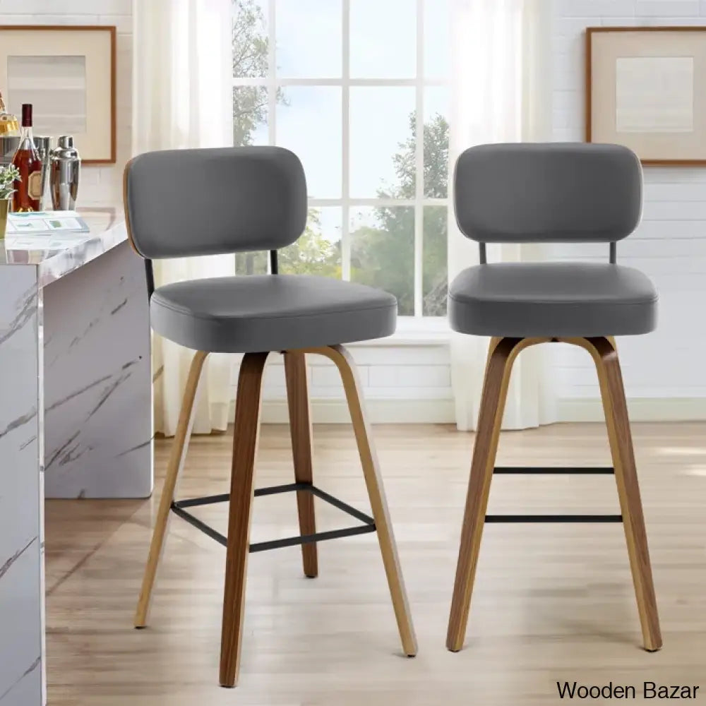 Loranzas Swivel Upholstered Counter & Bar Stool (Set Of 3)