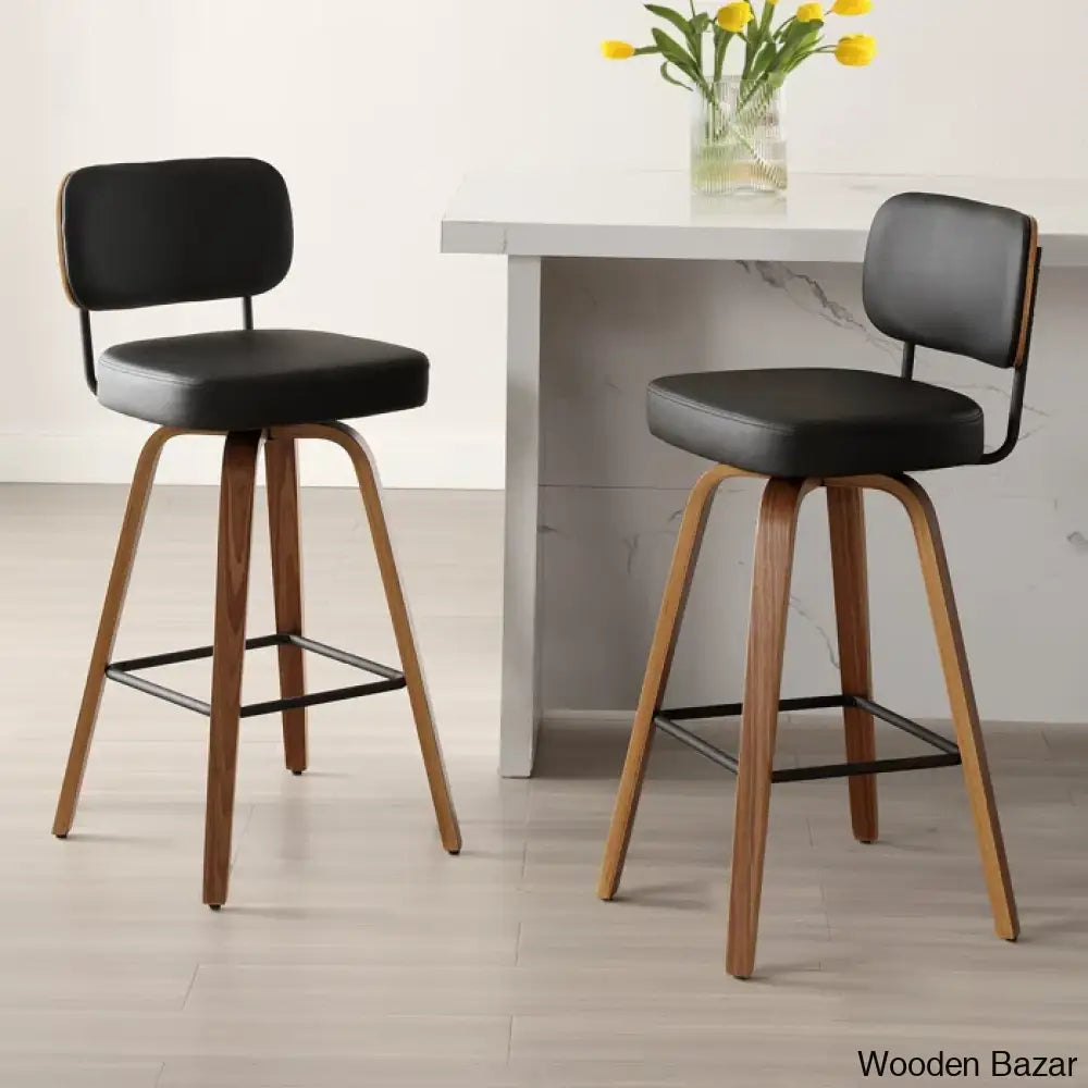 Loranzas Swivel Upholstered Counter & Bar Stool (Set Of 3)