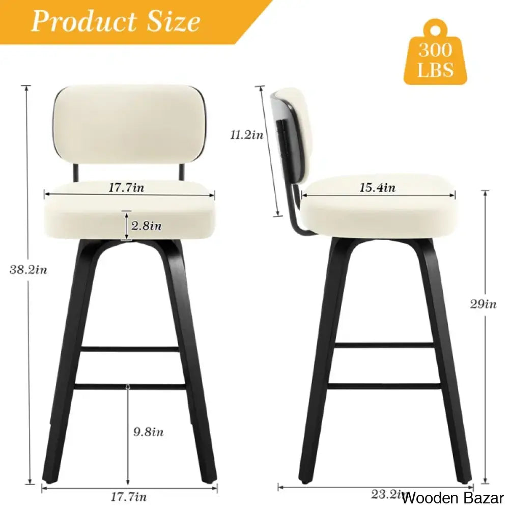 Loranzas Swivel Upholstered Counter & Bar Stool (Set Of 3)