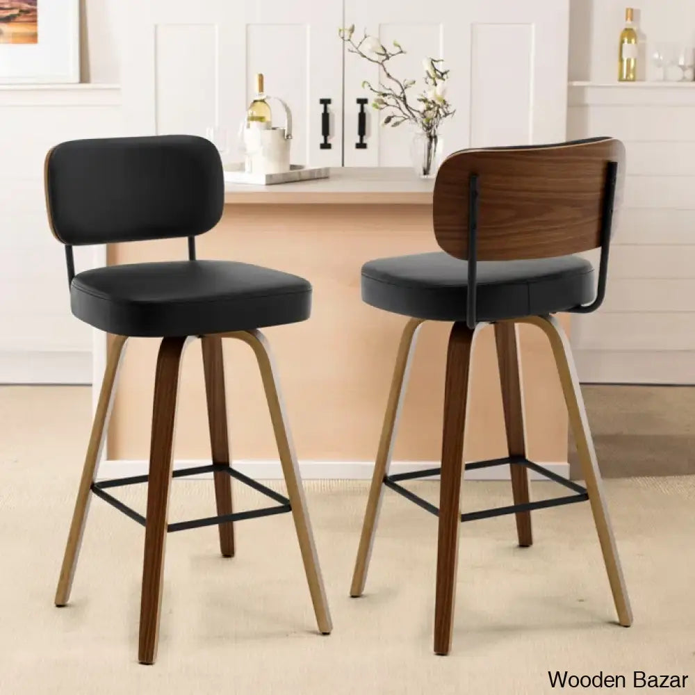 Loranzas Swivel Upholstered Counter & Bar Stool (Set Of 3)