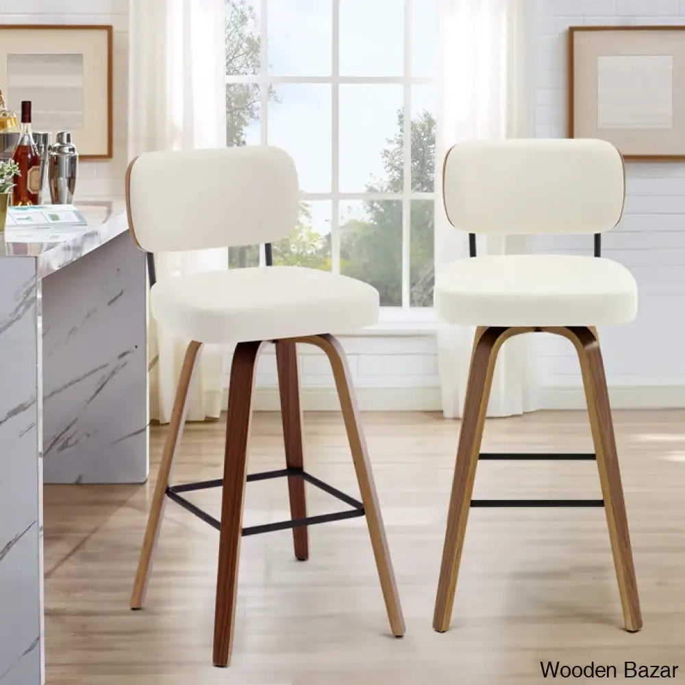 Loranzas Swivel Upholstered Counter & Bar Stool (Set Of 3)