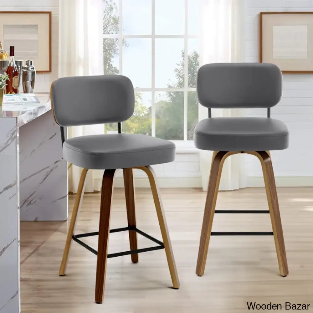 Loranzas Swivel Upholstered Counter & Bar Stool (Set Of 3)