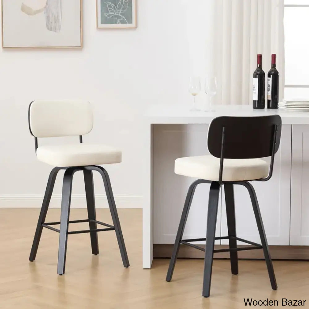 Loranzas Swivel Upholstered Counter & Bar Stool (Set Of 3)