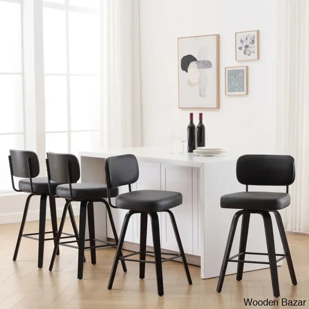 Loranzas Swivel Upholstered Counter & Bar Stool (Set Of 3)