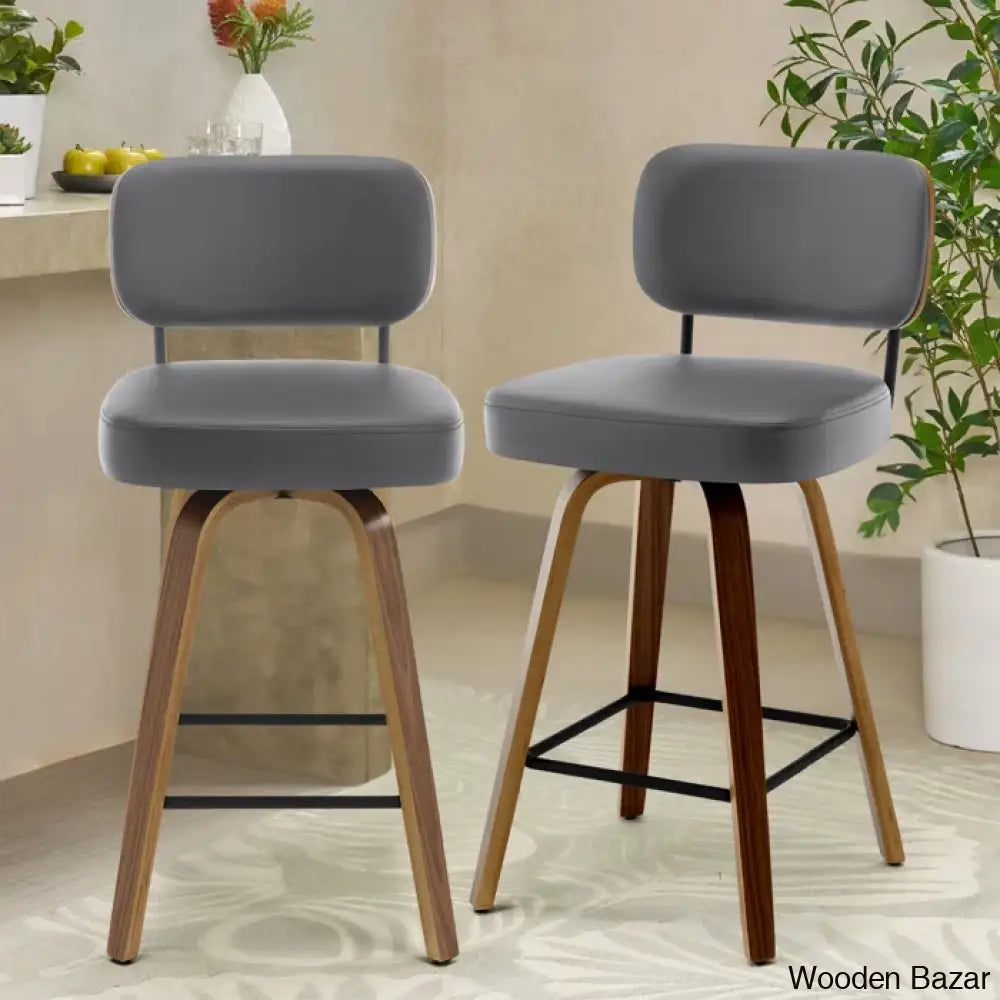 Loranzas Swivel Upholstered Counter & Bar Stool (Set Of 3)