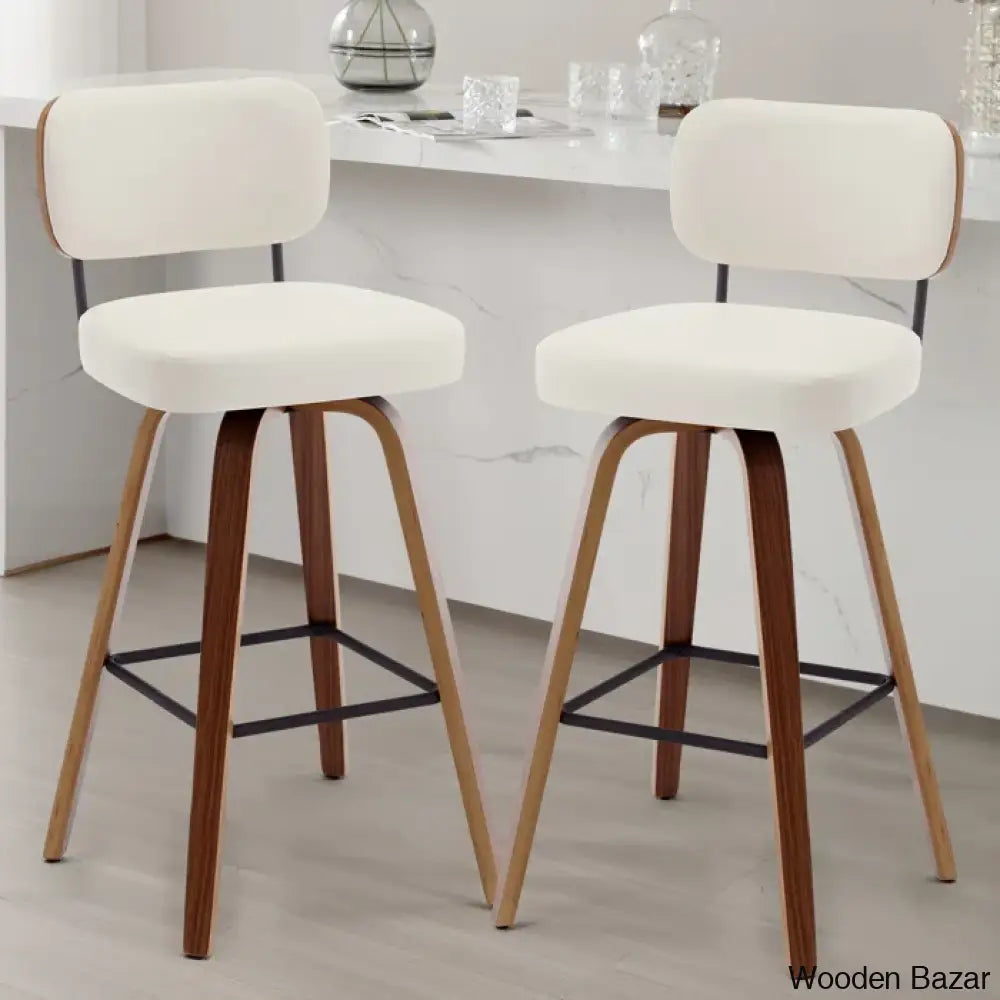 Loranzas Swivel Upholstered Counter & Bar Stool (Set Of 3)