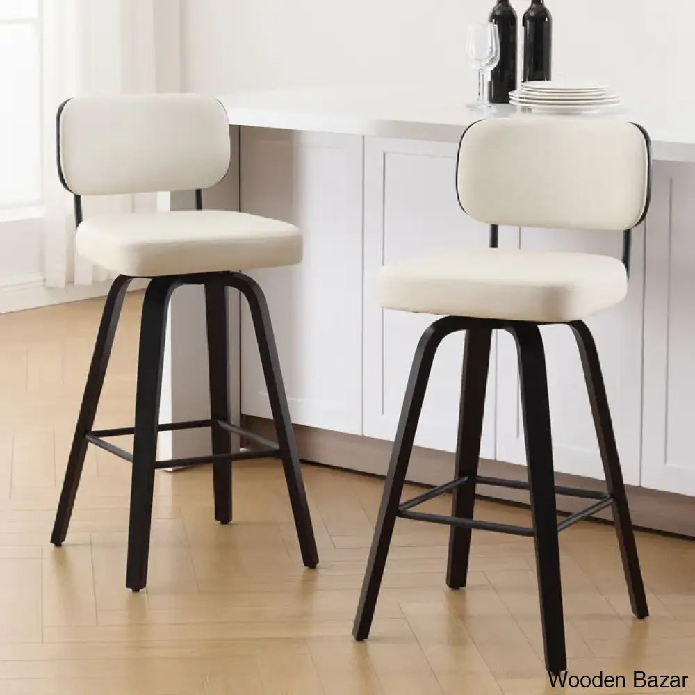 Loranzas Swivel Upholstered Counter & Bar Stool (Set Of 3)