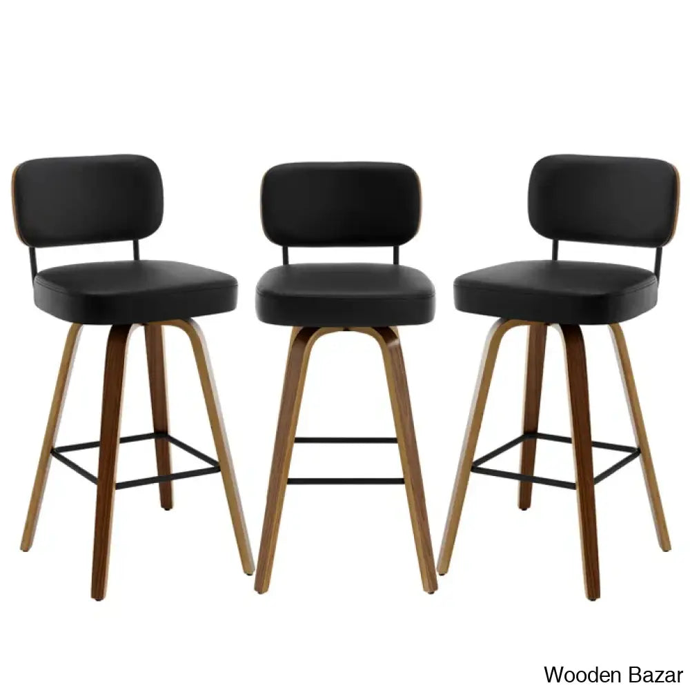 Loranzas Swivel Upholstered Counter & Bar Stool (Set Of 3)