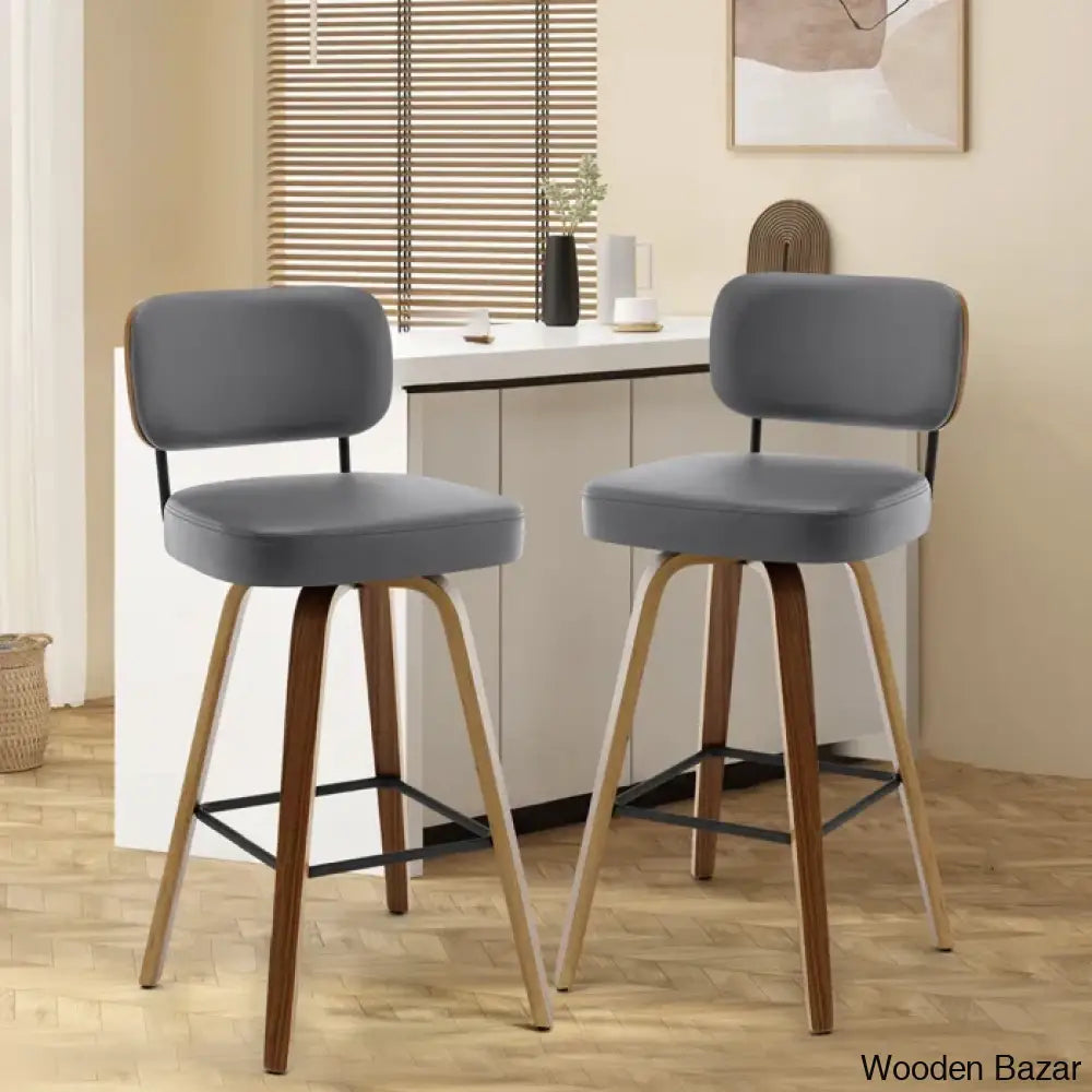 Loranzas Swivel Upholstered Counter & Bar Stool (Set Of 3)