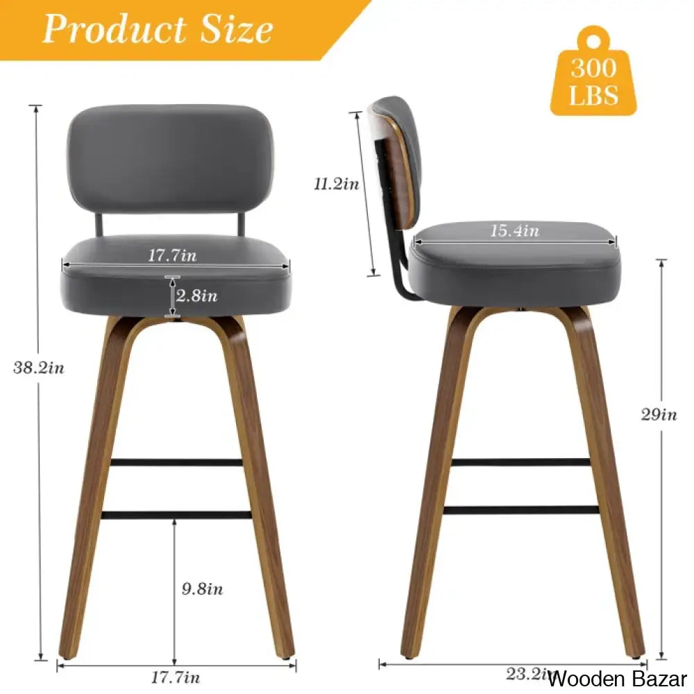 Loranzas Swivel Upholstered Counter & Bar Stool (Set Of 3)