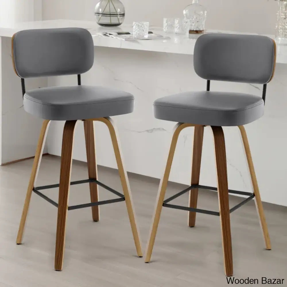 Loranzas Swivel Upholstered Counter & Bar Stool (Set Of 3)