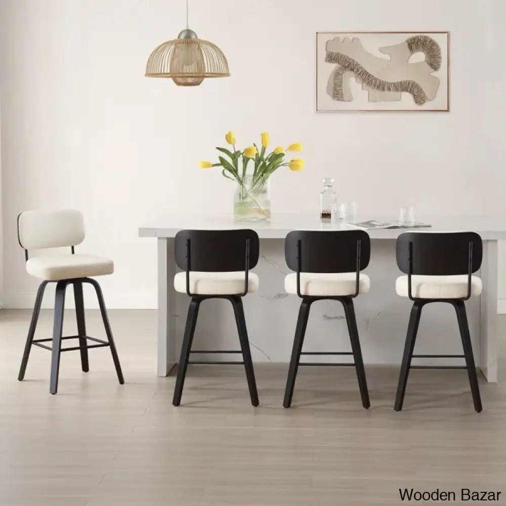 Loranzas Swivel Upholstered Counter & Bar Stool (Set Of 3)