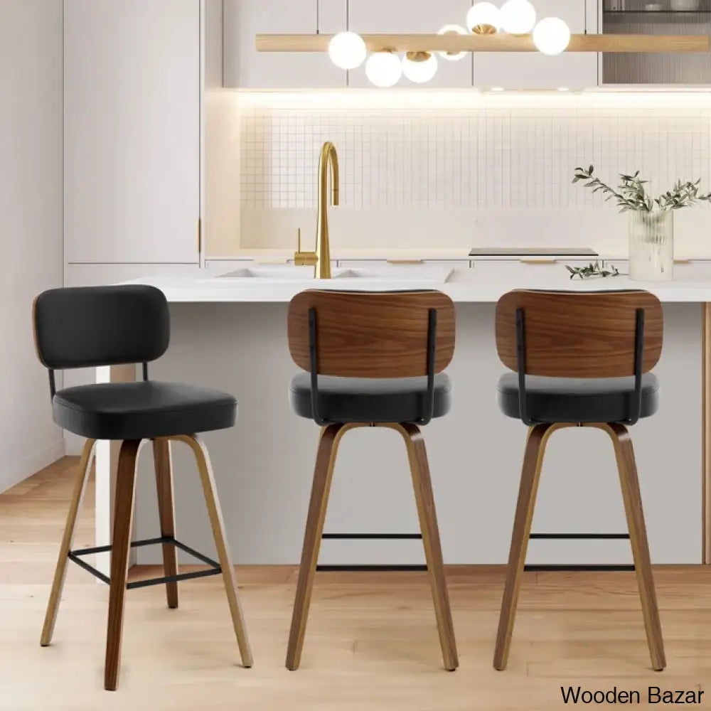 Loranzas Swivel Upholstered Counter & Bar Stool (Set Of 3)