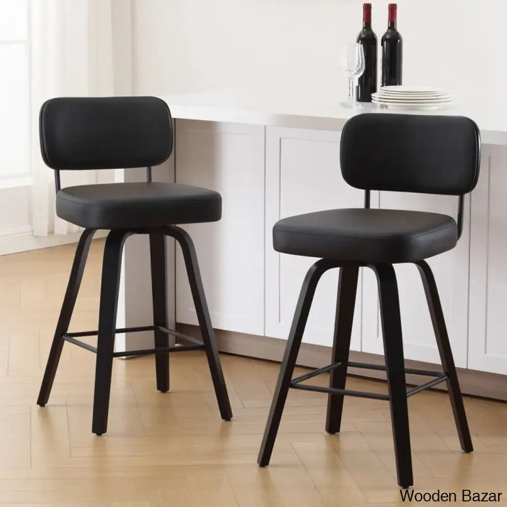 Loranzas Swivel Upholstered Counter & Bar Stool (Set Of 3)