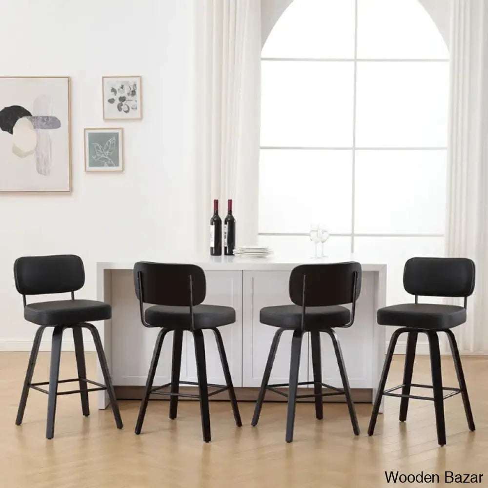 Loranzas Swivel Upholstered Counter & Bar Stool (Set Of 3)