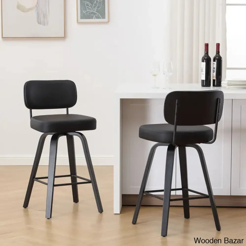 Loranzas Swivel Upholstered Counter & Bar Stool (Set Of 3)