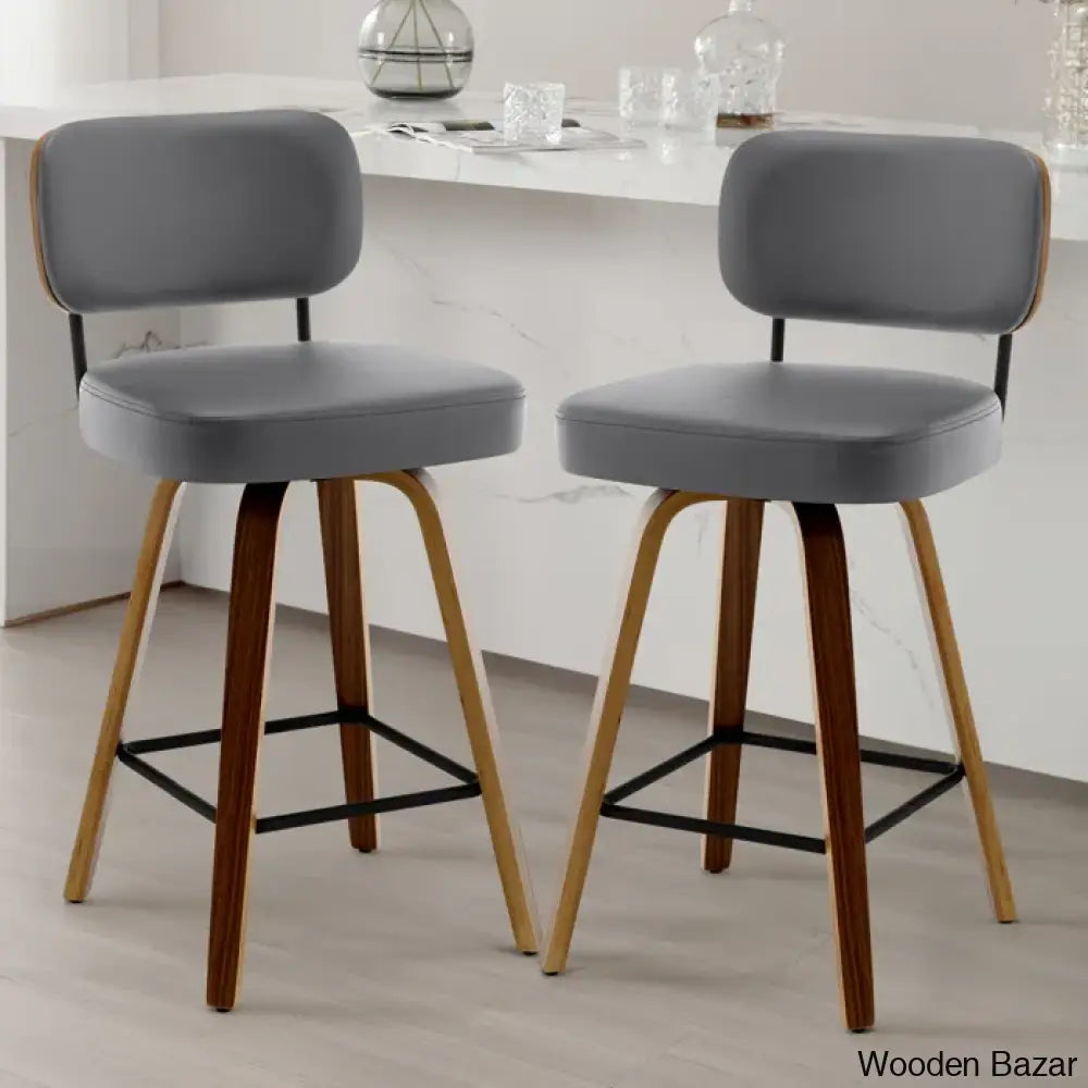 Loranzas Swivel Upholstered Counter & Bar Stool (Set Of 3)