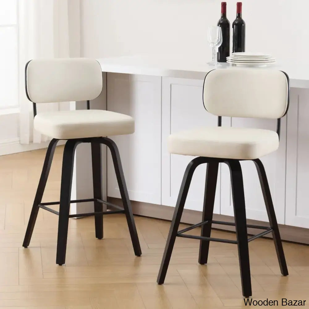 Loranzas Swivel Upholstered Counter & Bar Stool (Set Of 3)