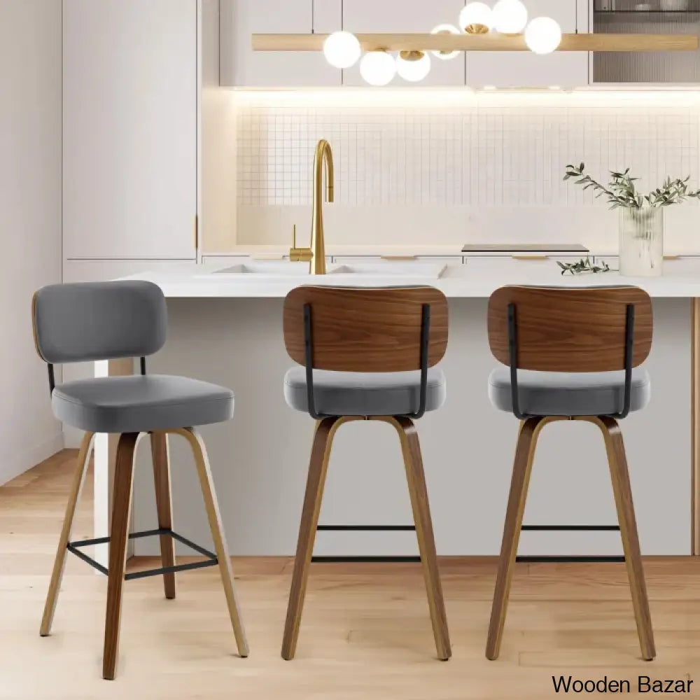 Loranzas Swivel Upholstered Counter & Bar Stool (Set Of 3)