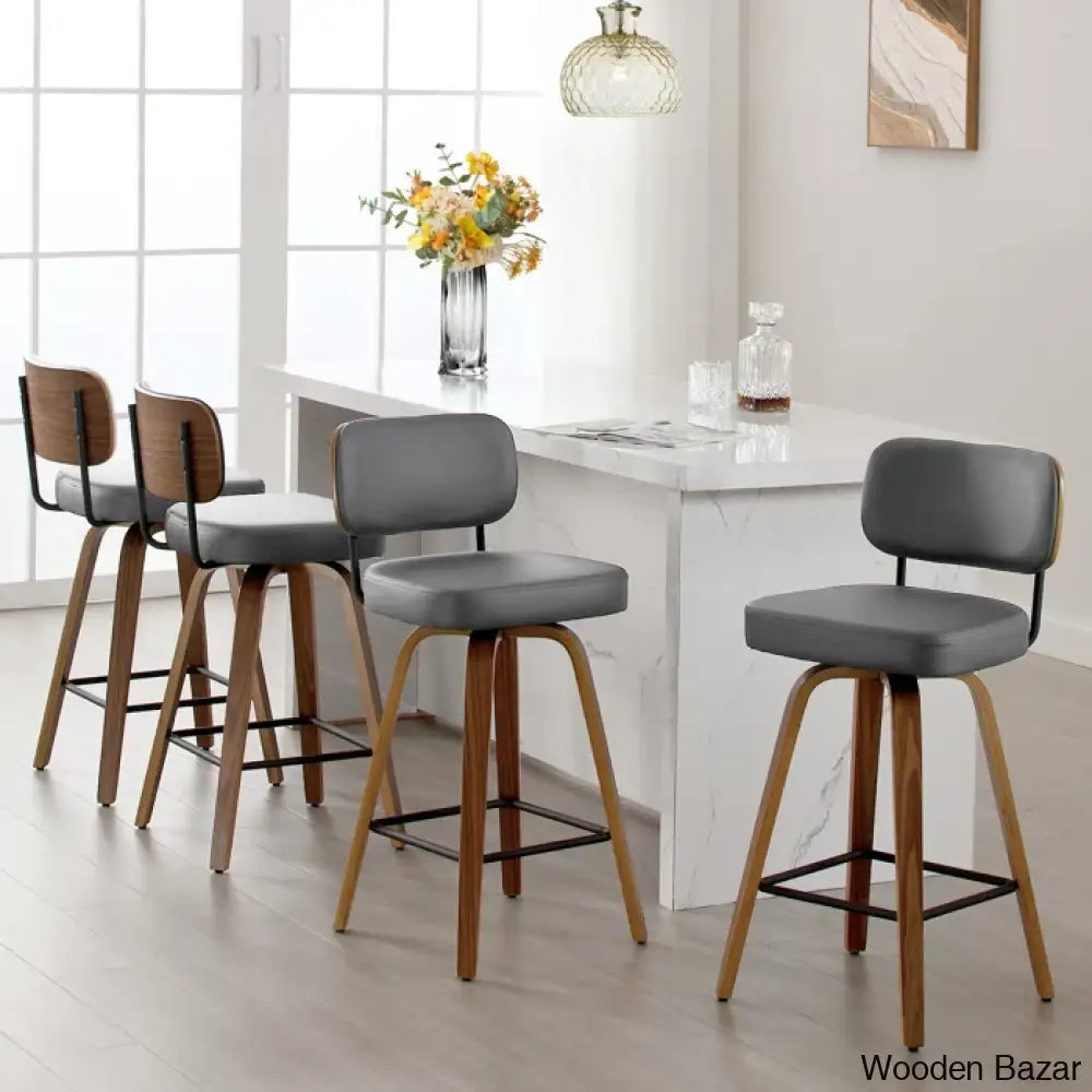 Loranzas Swivel Upholstered Counter & Bar Stool (Set Of 3)