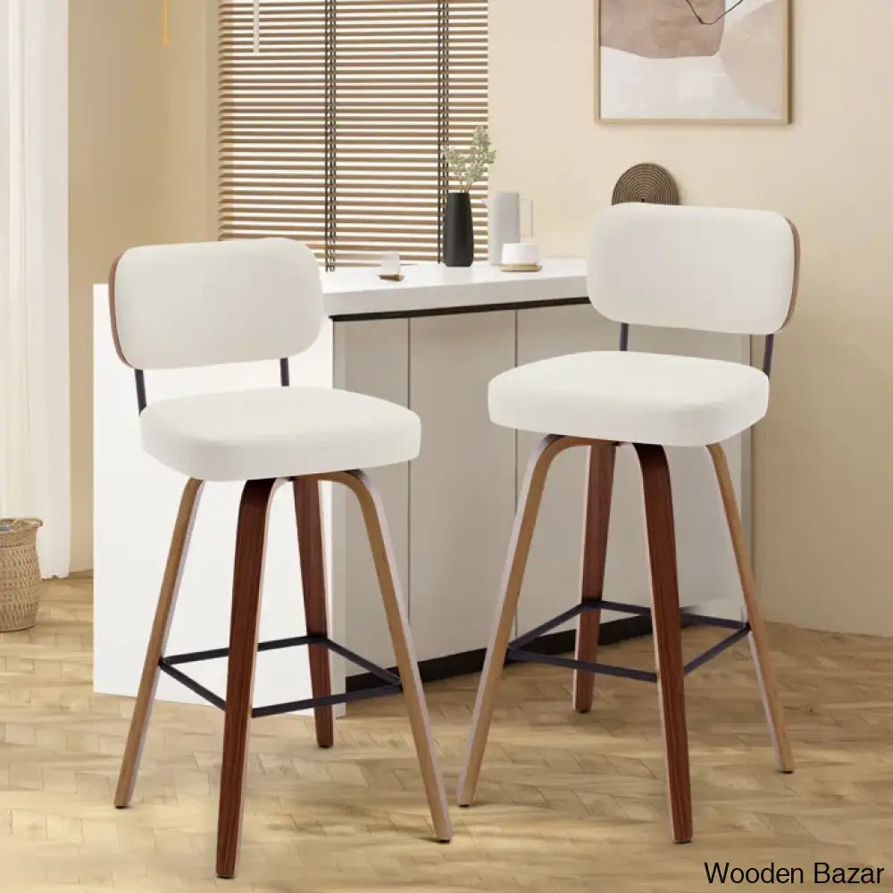 Loranzas Swivel Upholstered Counter & Bar Stool (Set Of 3)