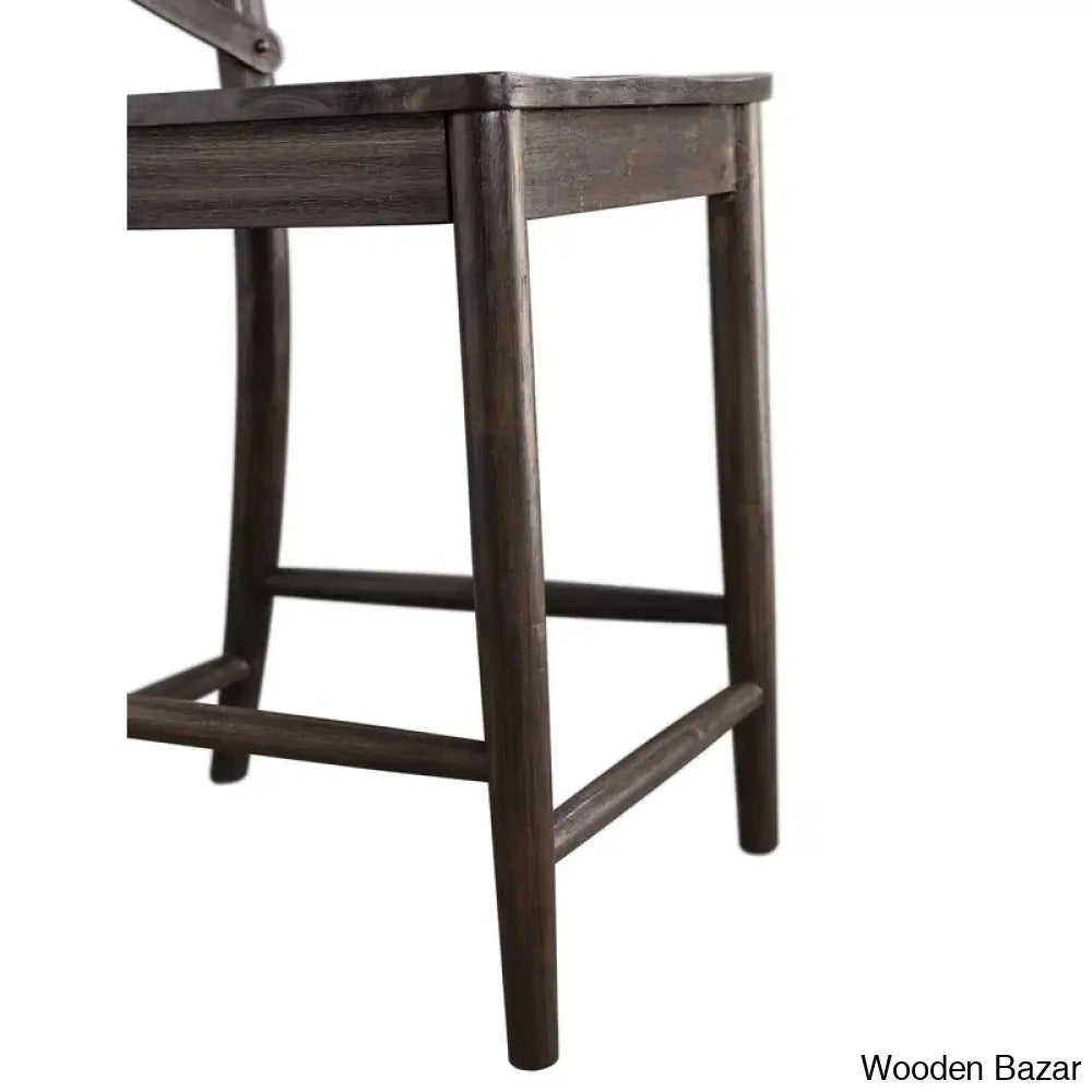 Loreleia Swivel Solid Wood Counter And Bar Stool