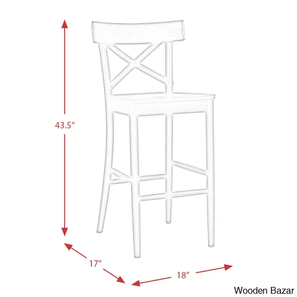 Loreleia Swivel Solid Wood Counter And Bar Stool