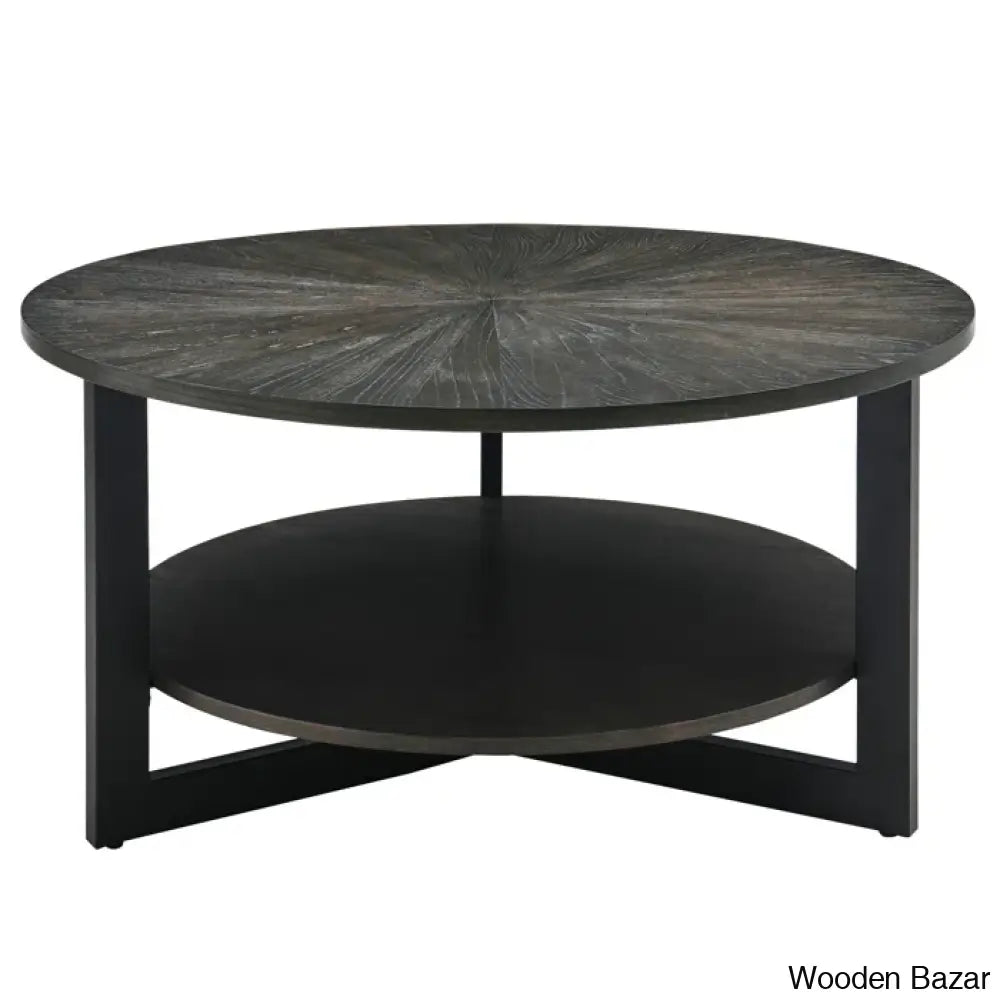 Loren Coffee Table With Storage And Center Black