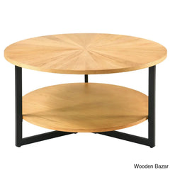 Loren Coffee Table With Storage And Center Light Oak