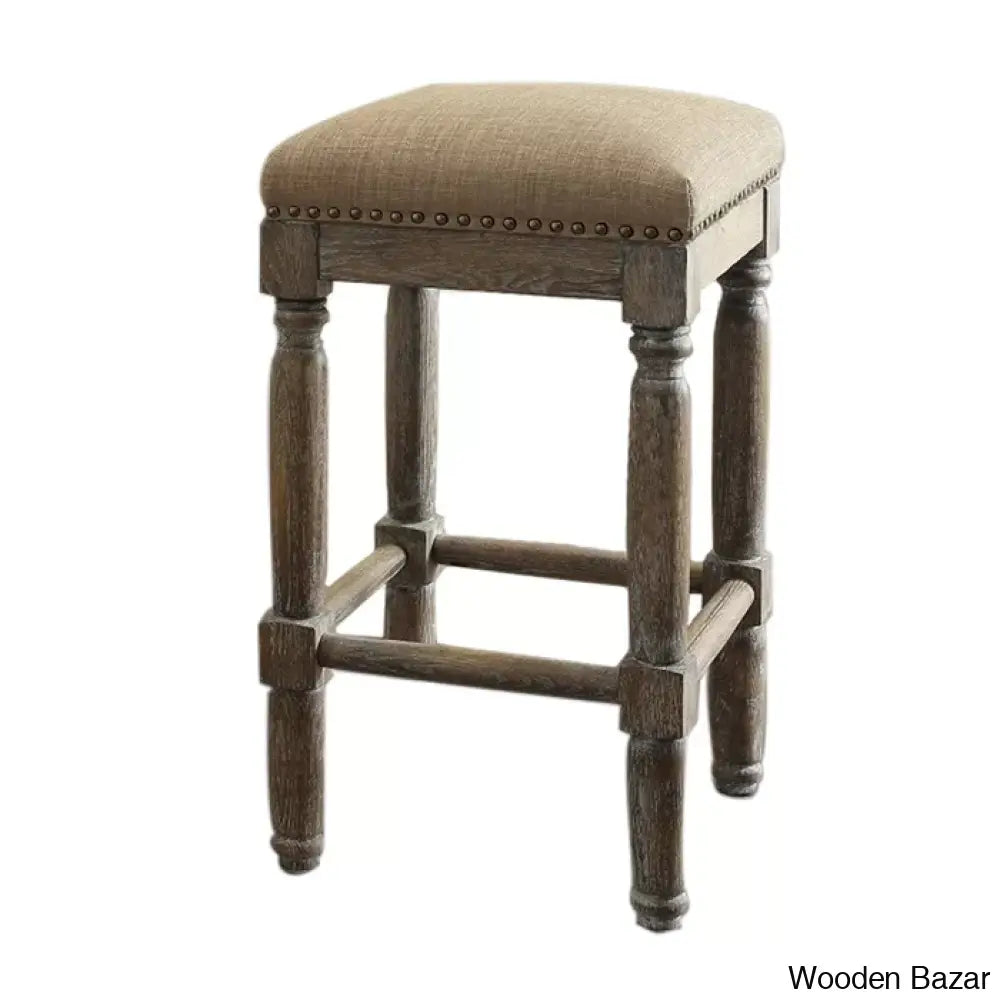 Lossetto Swivel Nailhead Counter & Bar Stool (Set Of 2)