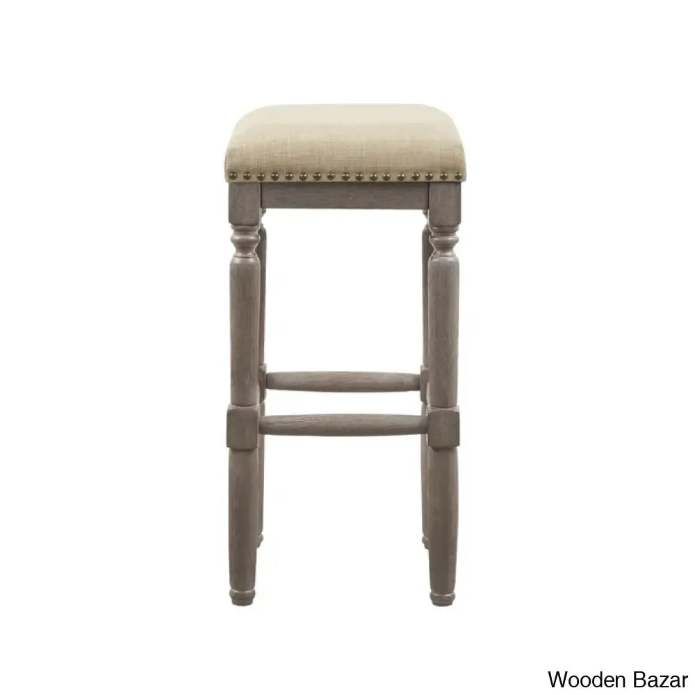 Lossetto Swivel Nailhead Counter & Bar Stool (Set Of 2)