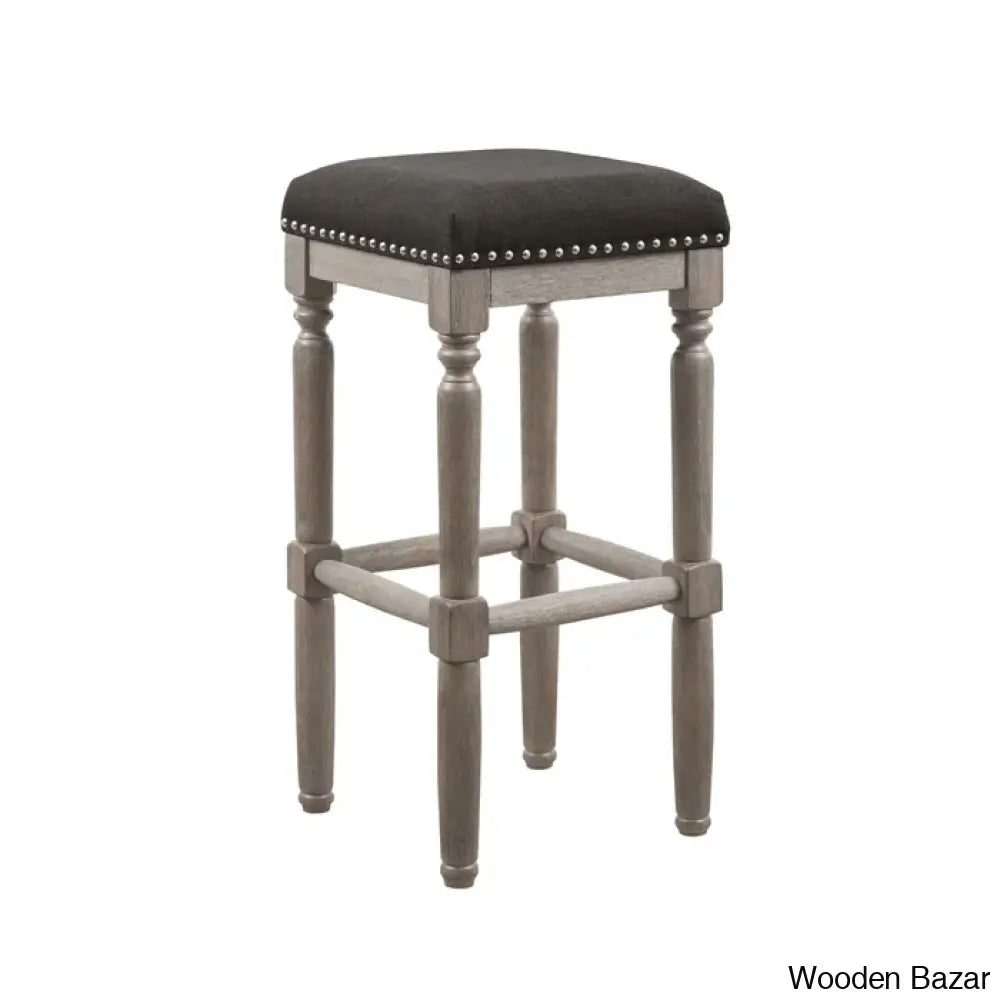 Lossetto Swivel Nailhead Counter & Bar Stool (Set Of 2)