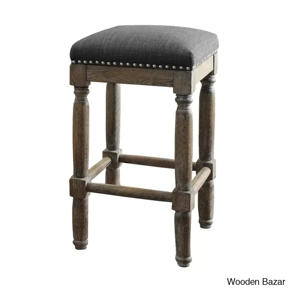 Lossetto Swivel Nailhead Counter & Bar Stool (Set Of 2)