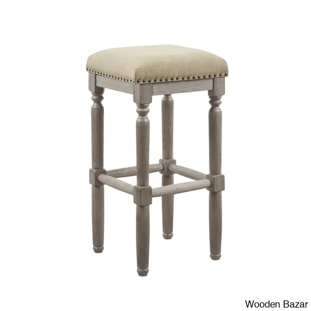 Lossetto Swivel Nailhead Counter & Bar Stool (Set Of 2)