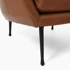 Aintex Leather chair in metal Legs - Wooden Bazar