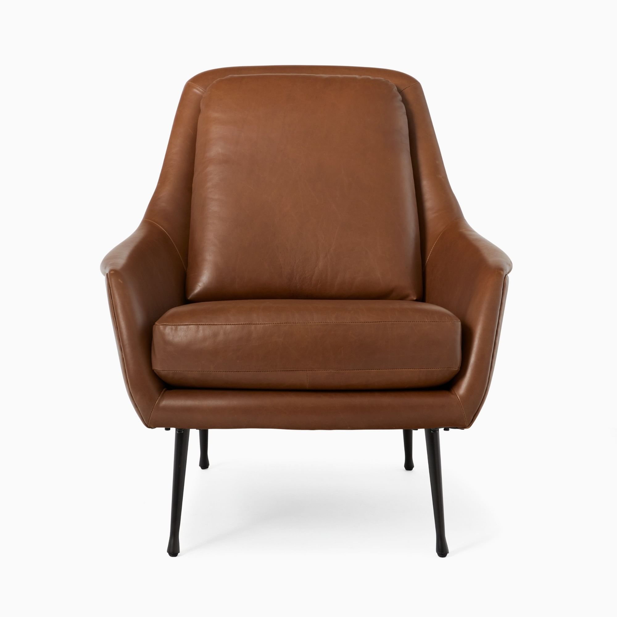 Aintex Leather chair in metal Legs - Wooden Bazar