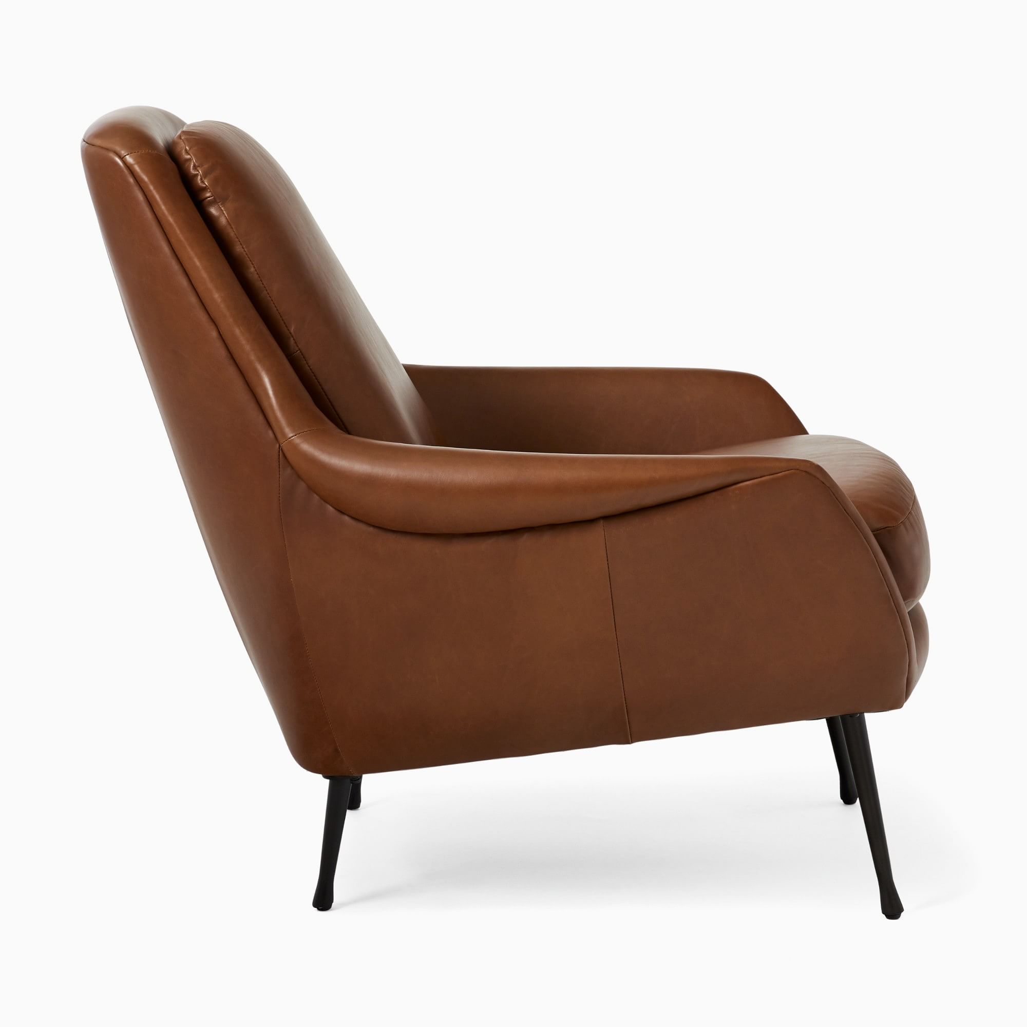 Aintex Leather chair in metal Legs - Wooden Bazar