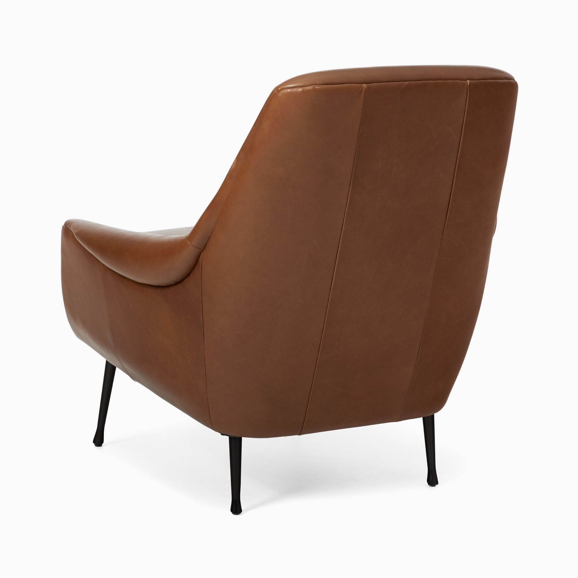 Aintex Leather chair in metal Legs - Wooden Bazar