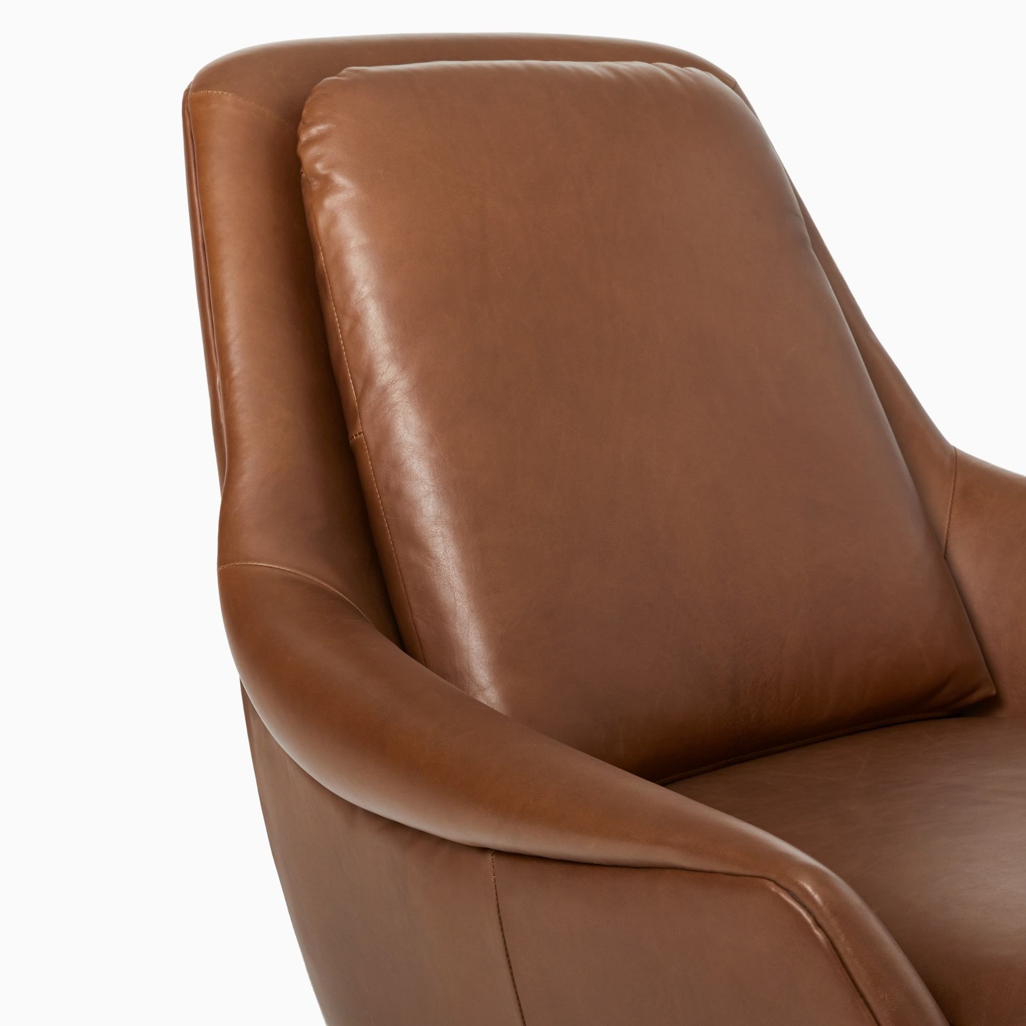 Aintex Leather chair in metal Legs - Wooden Bazar