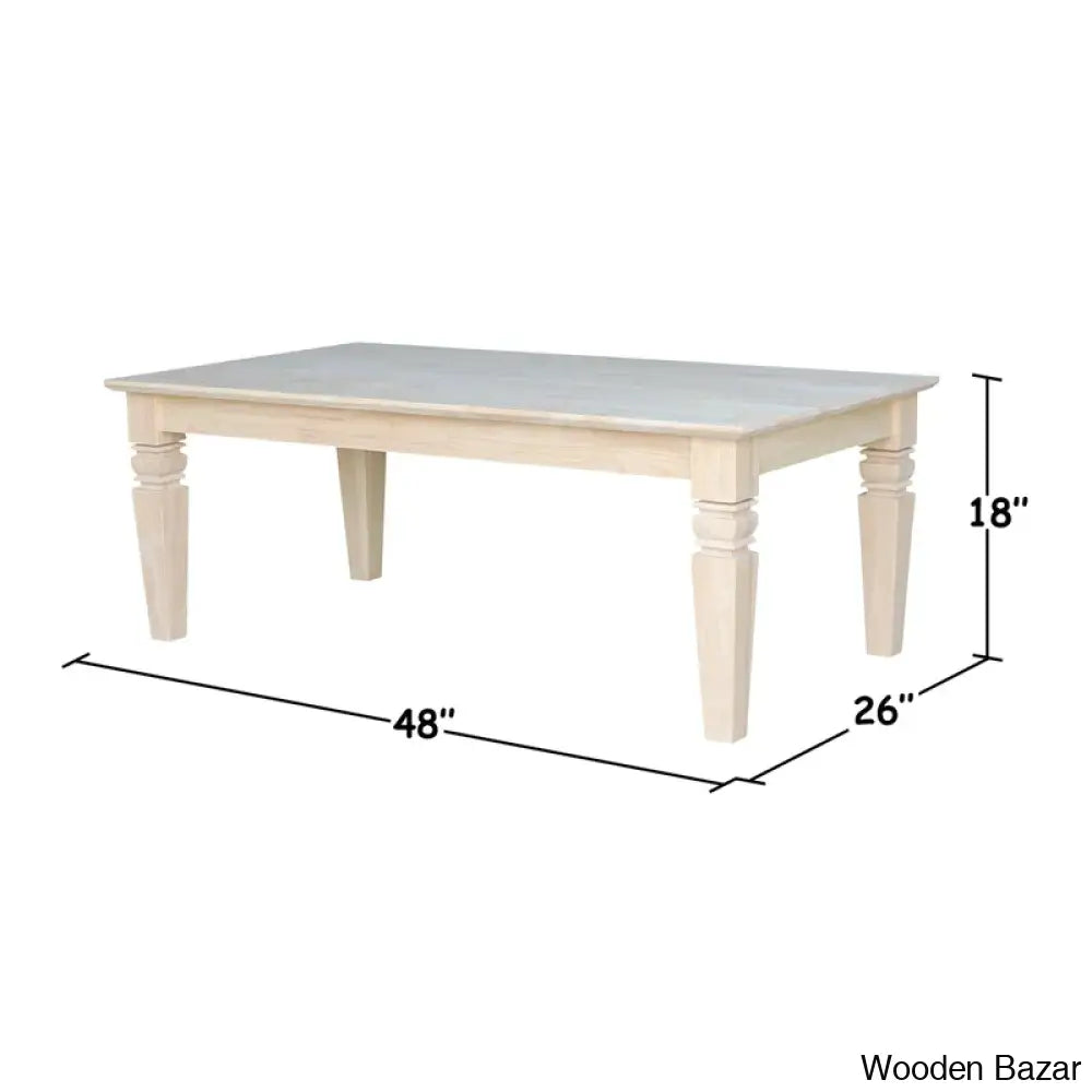 Lowellw Solid Wood Coffee And Center Table